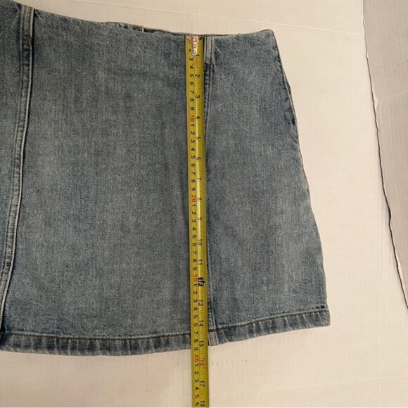 Aritzia * Wilfred Free Ahrens Denim Button Down Mini Skirt EUC  100% Cotton S10 - Picture 4 of 13